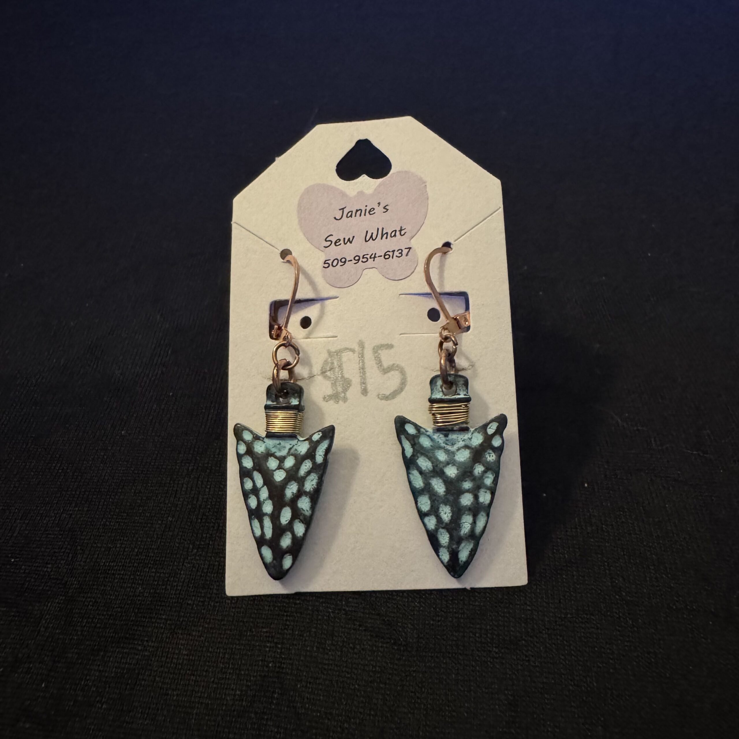 Earrings-Arrowhead_Patina Arrowhead Patina - Image 1