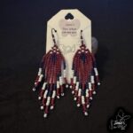 Beaded Red White BlueMushroom