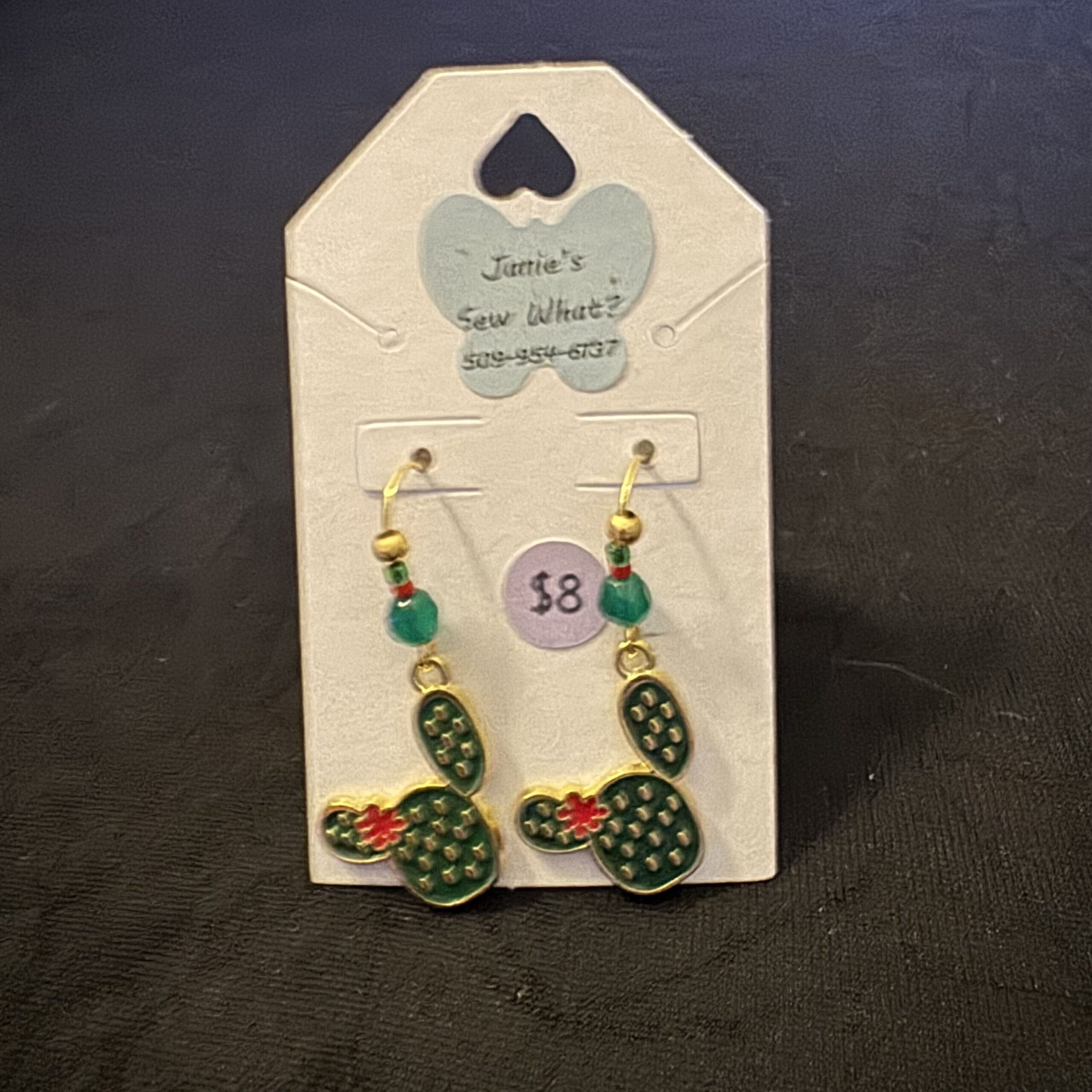 Earrings-Cactus_RedBloom Cactus RedBloom - Image 1