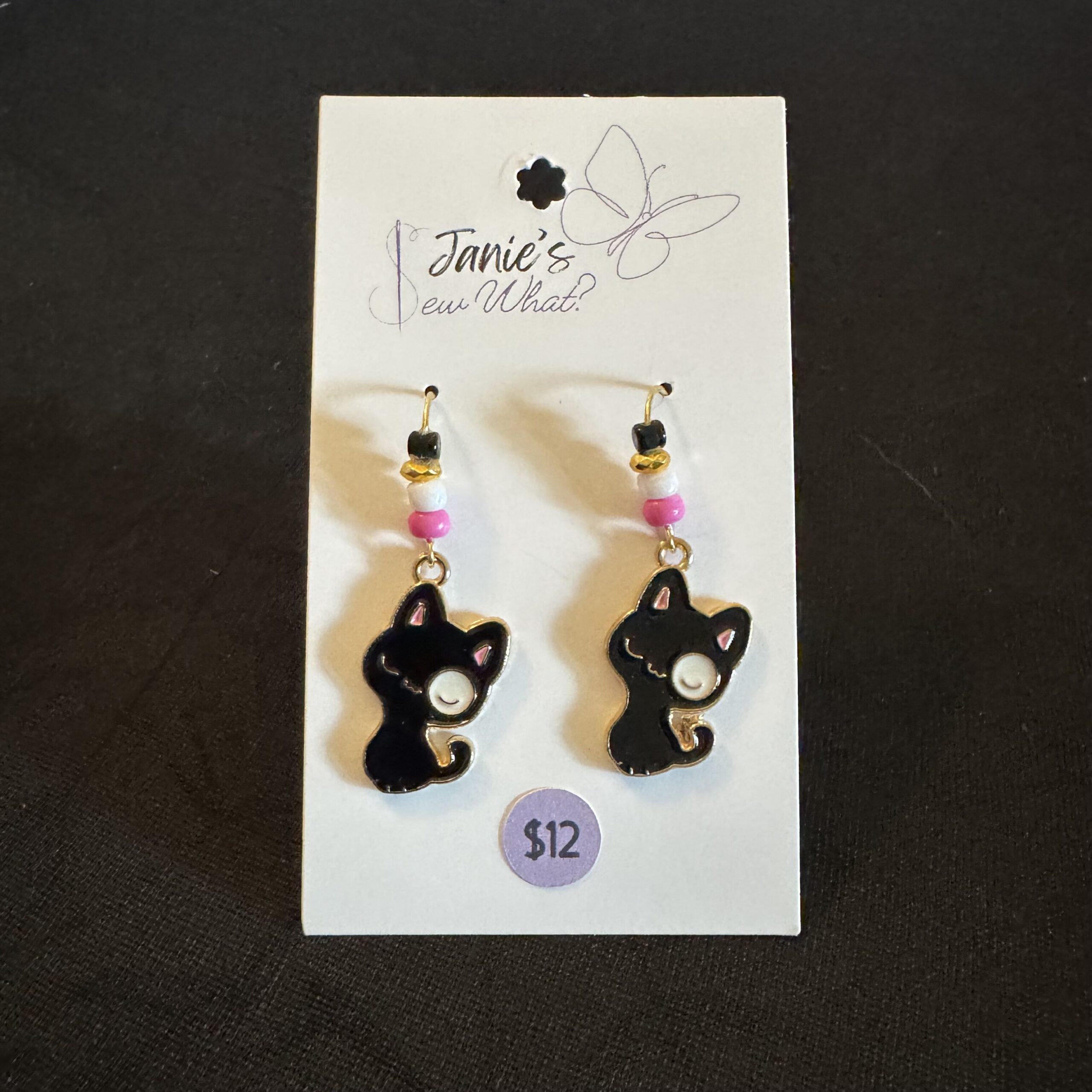 Earrings-CatB&W (1) CatB&W - Image 1