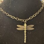 Dragonfly Black Rhinestone