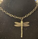 Dragonfly Black Rhinestone