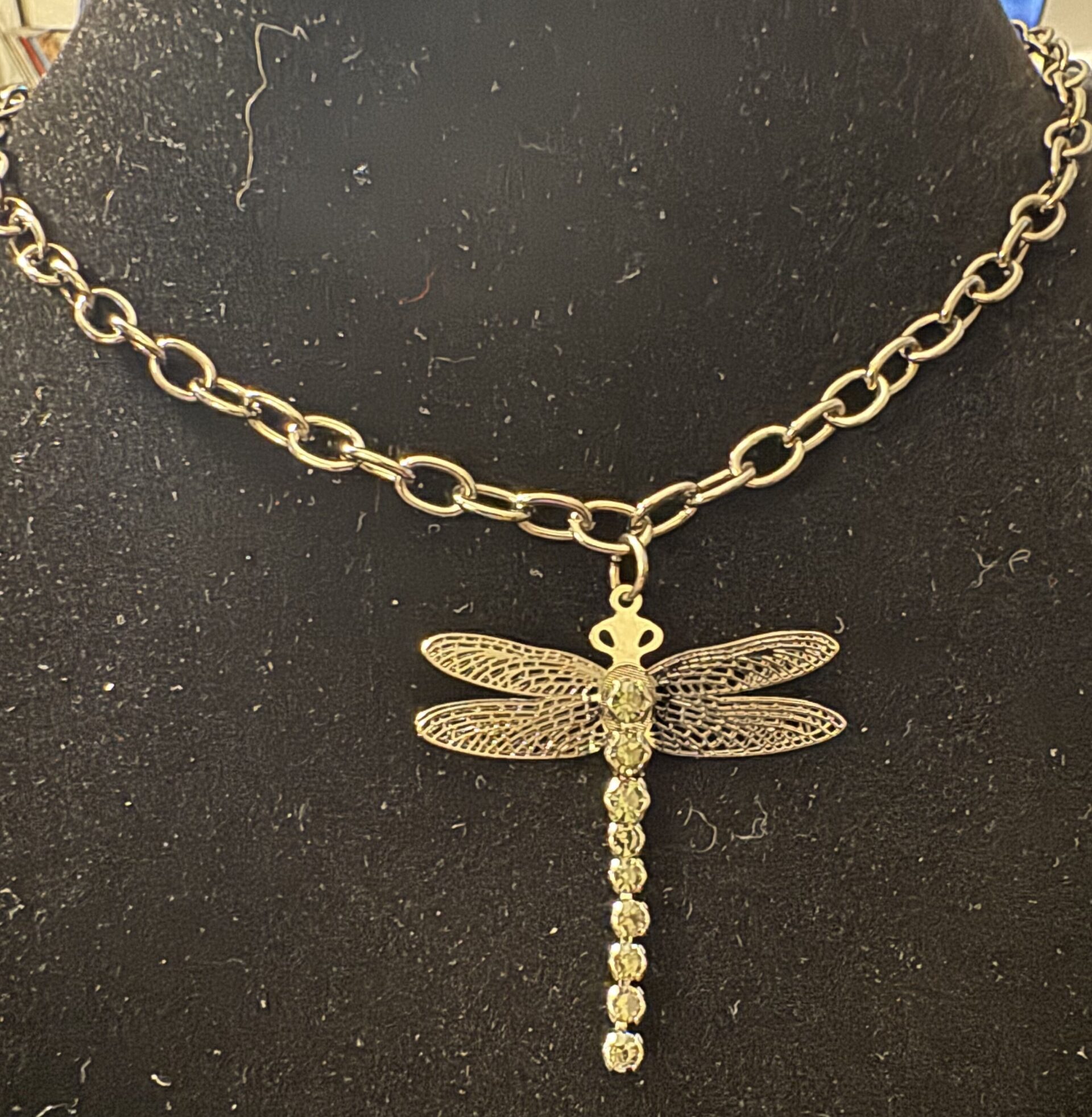 Necklaces-Dragonfly_Blackrhinestone1 Dragonfly Black Rhinestone - Image 1