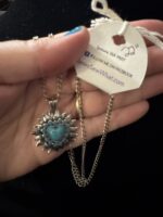 Flower Turquoise Heart - Image 2