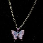 Purple Butterfly Necklace