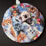 Cats Floral Tortilla Bag