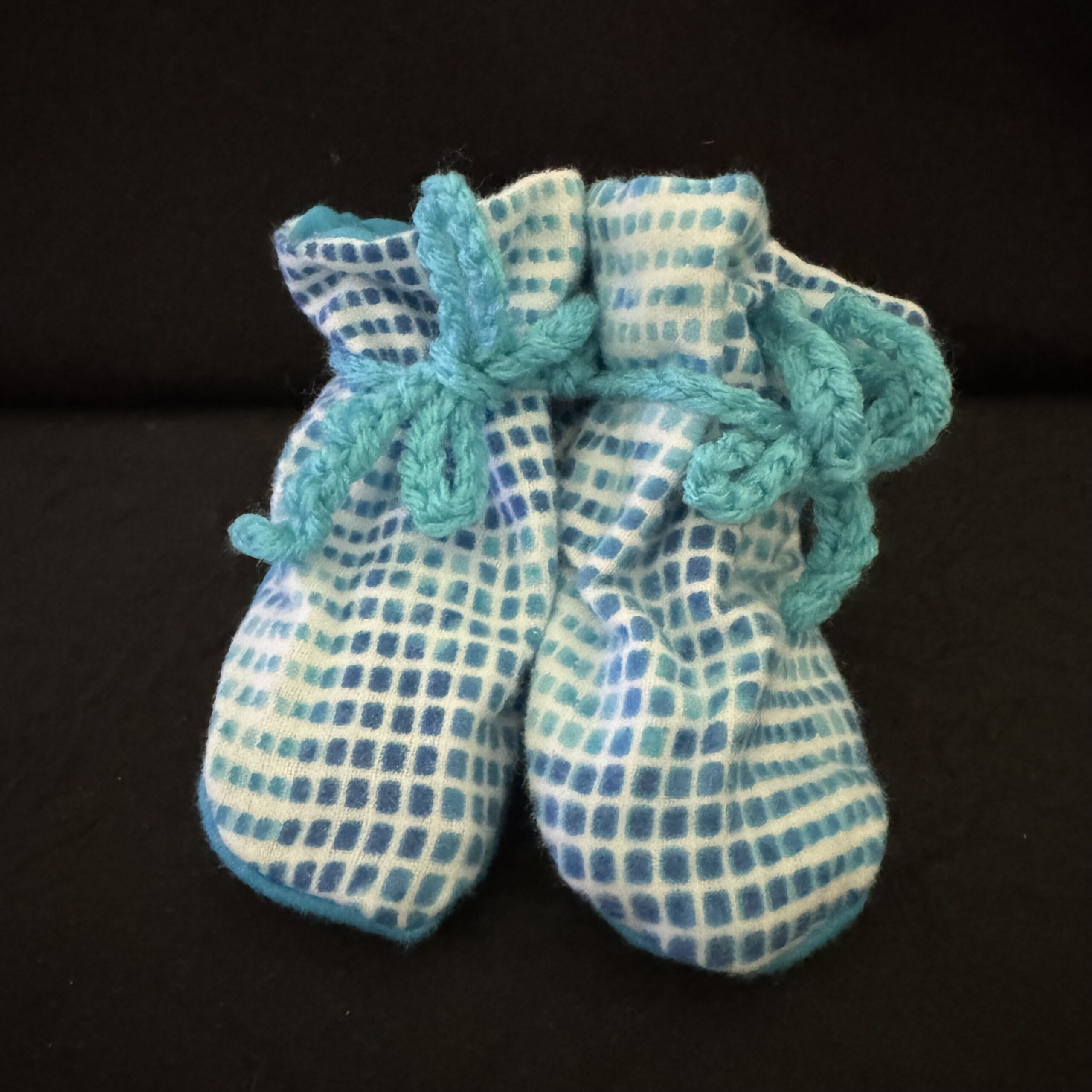 Baby_Booties-Medium-Mermaid-Grid Mermaid Grid - Image 1