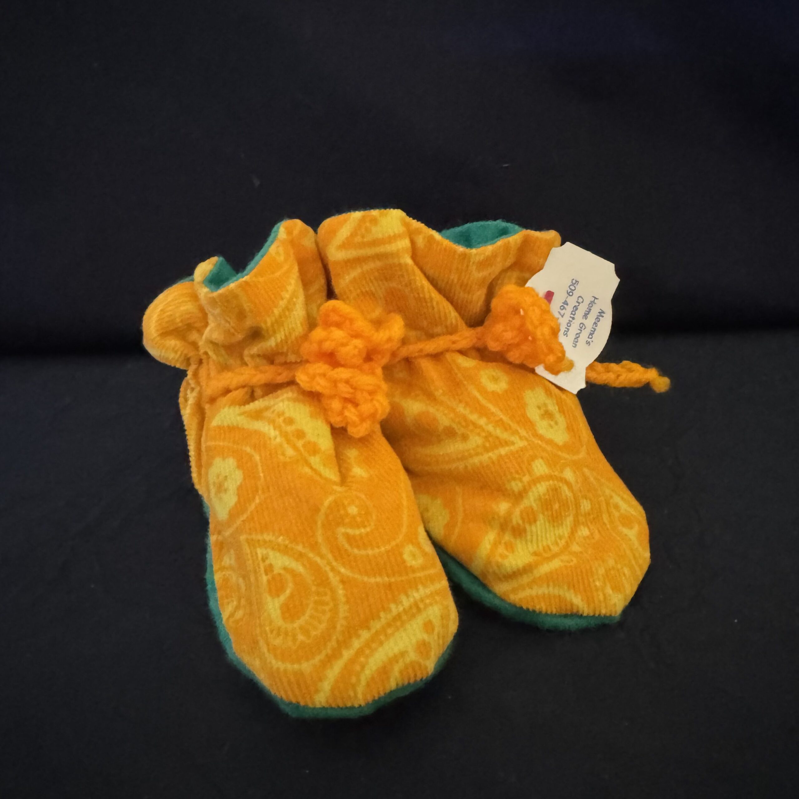 Baby_Booties-Medium-Orange-Green Orange Green - Image 1