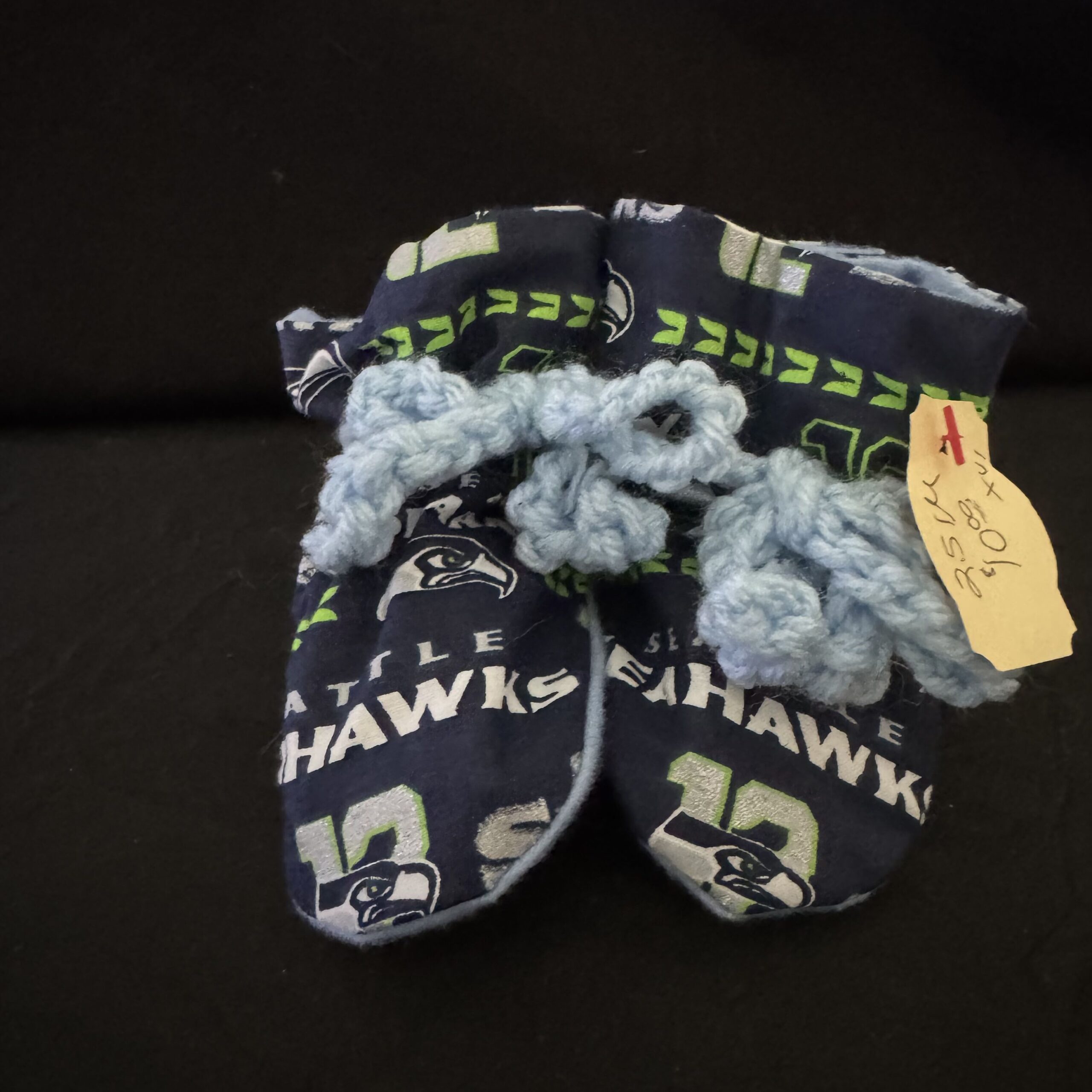 Baby_Booties-Medium-Seattle-SeaHawks-Blue Seattle SeaHawks LightBlue - Image 1