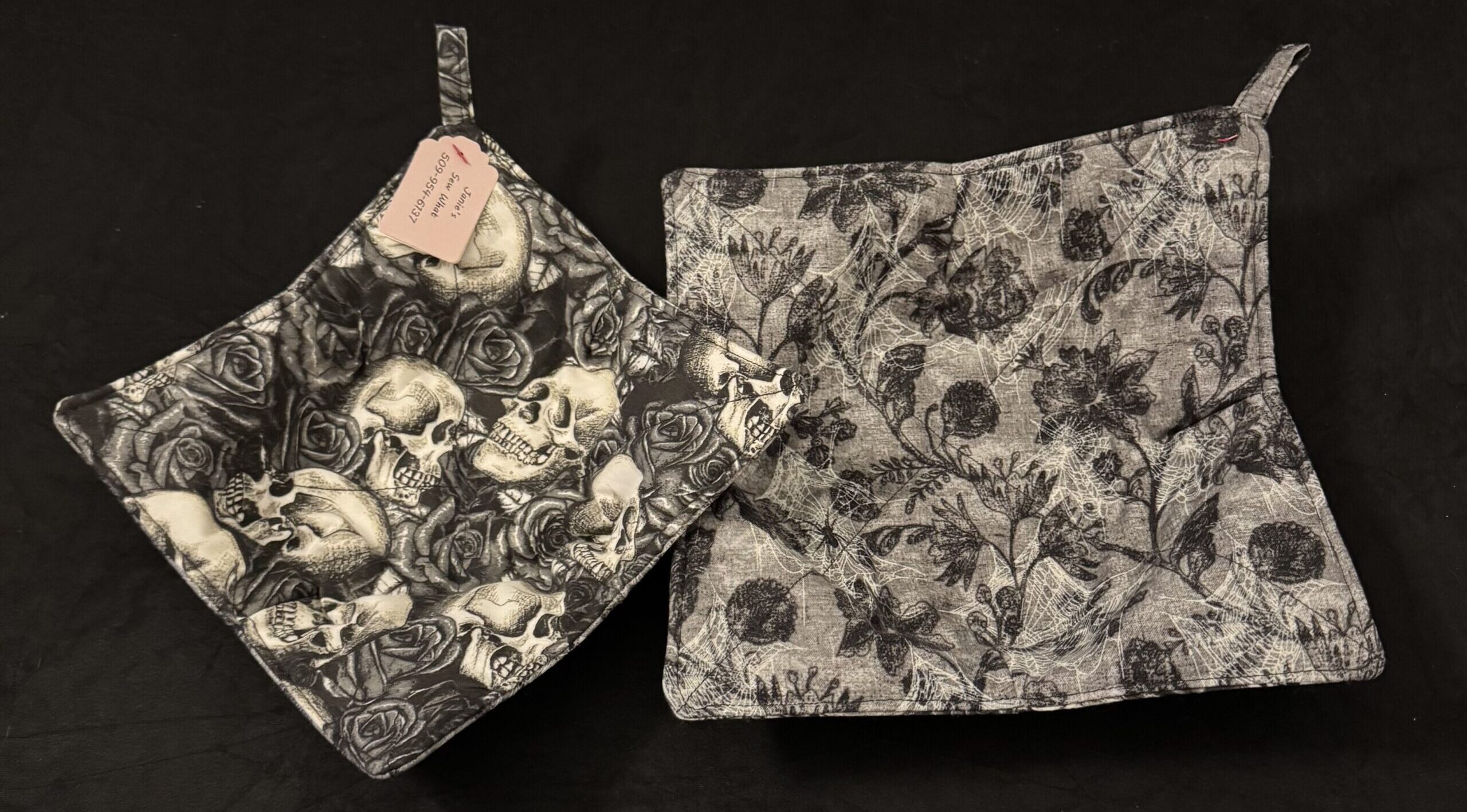 Bowl_holders-Janies_Bowls-JFBH_FallSkullsRoses JFBH Fall Skulls Roses - Image 1