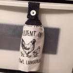 Crocheted Towel Chicken Fowl Language