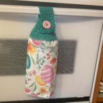 Crocheted Towel Easter Egg Teal 1