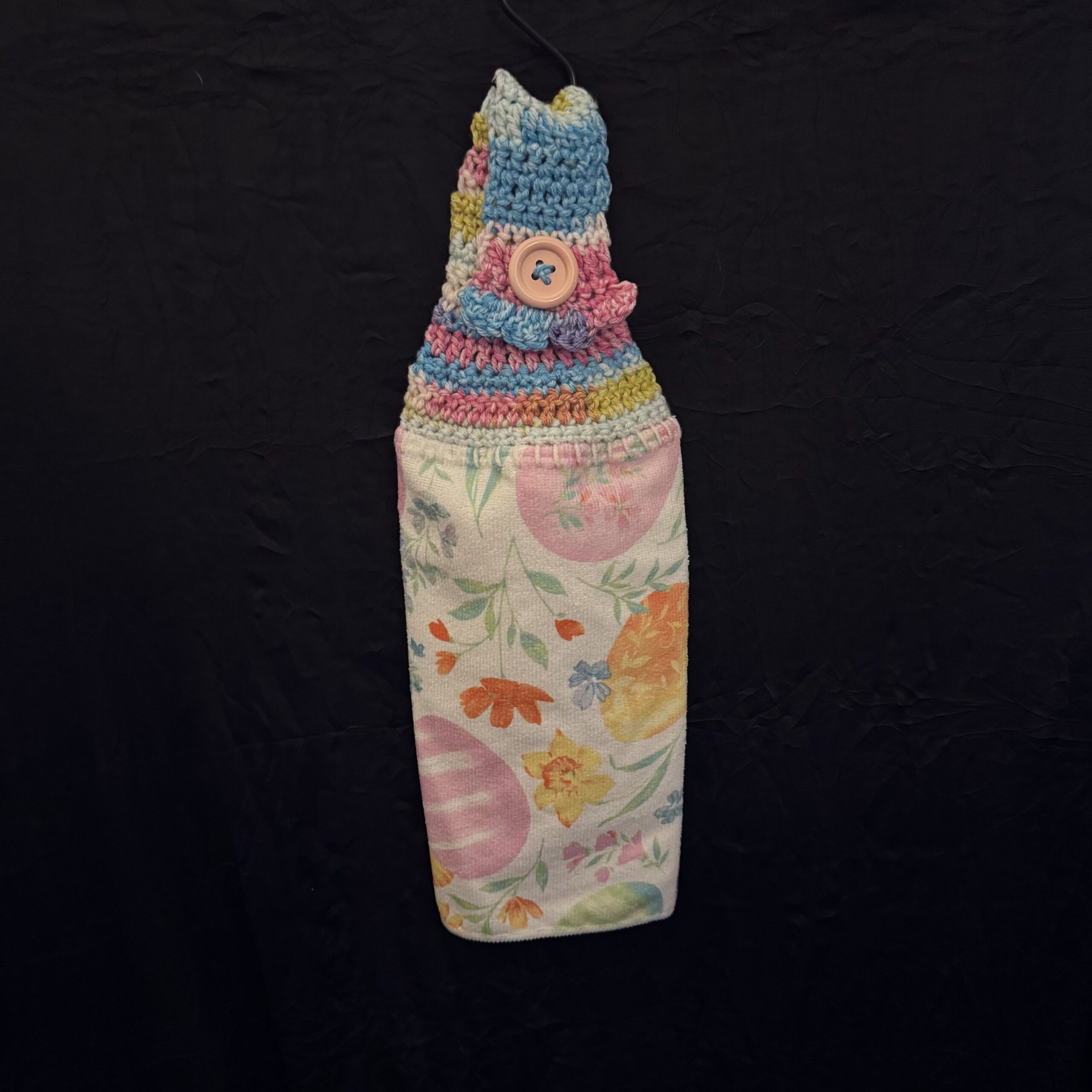 CrochetedTowel-EasterEgg-Varigated Crocheted Towel Easter Egg Varigated - Image 1