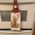 Crocheted Towel Easter Bunny Tulip