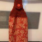 Crocheted Towel Fall Leaf Orange