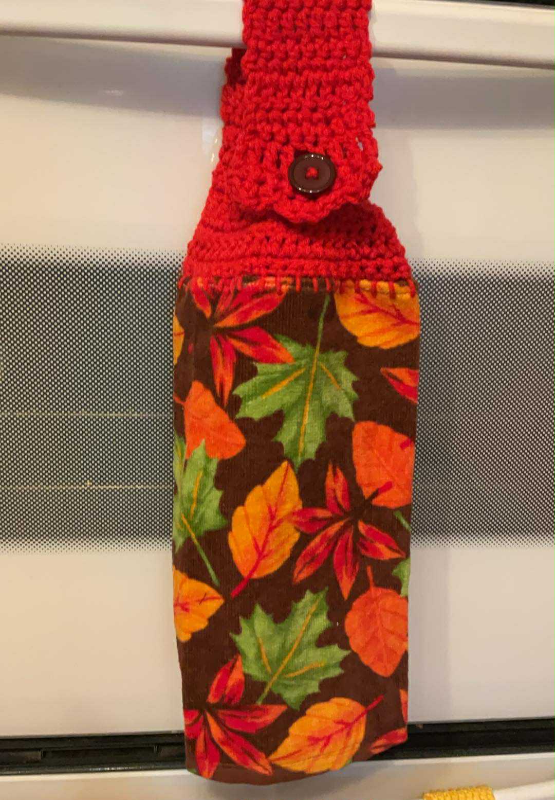 CrochetedTowel_FallLeaves Crocheted Towel Fall Leaves - Image 1