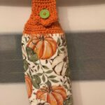 Crocheted Towel Fall Pumpkins Orange