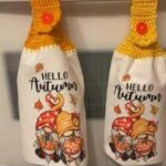Crocheted Towel Gnome Autumn