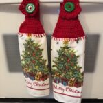 Crocheted Towel Xmas Merry Christmas
