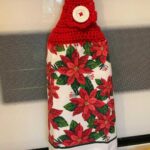 Crocheted Towel Xmas Poinsettia