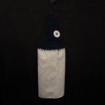 Crocheted Towel Blue White -3