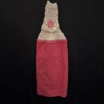 Crocheted Towel Pink White