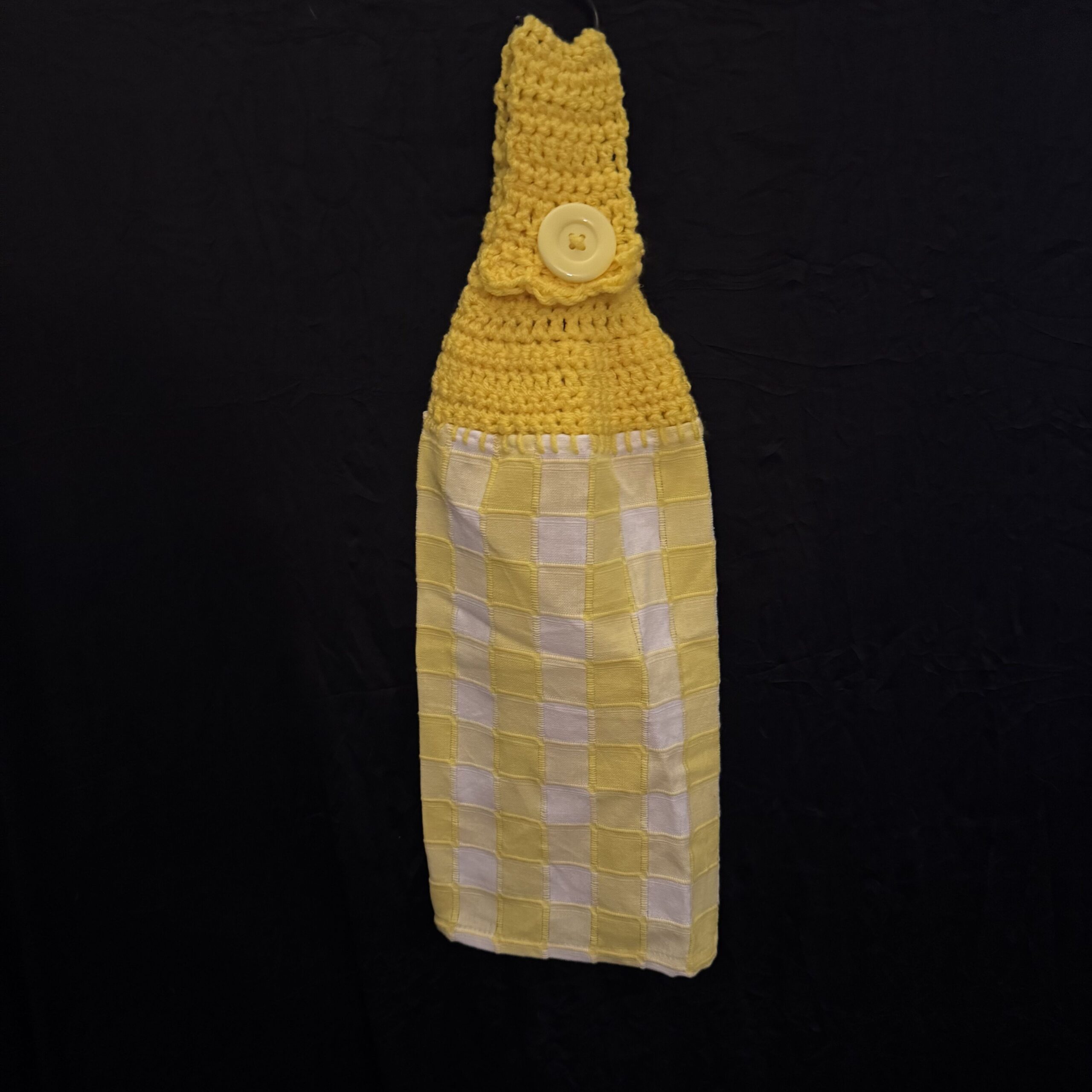 Crocheted_Towels-Basic-CrochetedTowel-Yellow-Stripey Crocheted Towel Yellow Stripey - Image 1