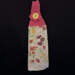 Crocheted Towel Flowers Pink