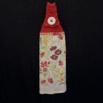 Crocheted Towel Flowers Red