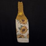 Crocheted Towel Sunflower Brown