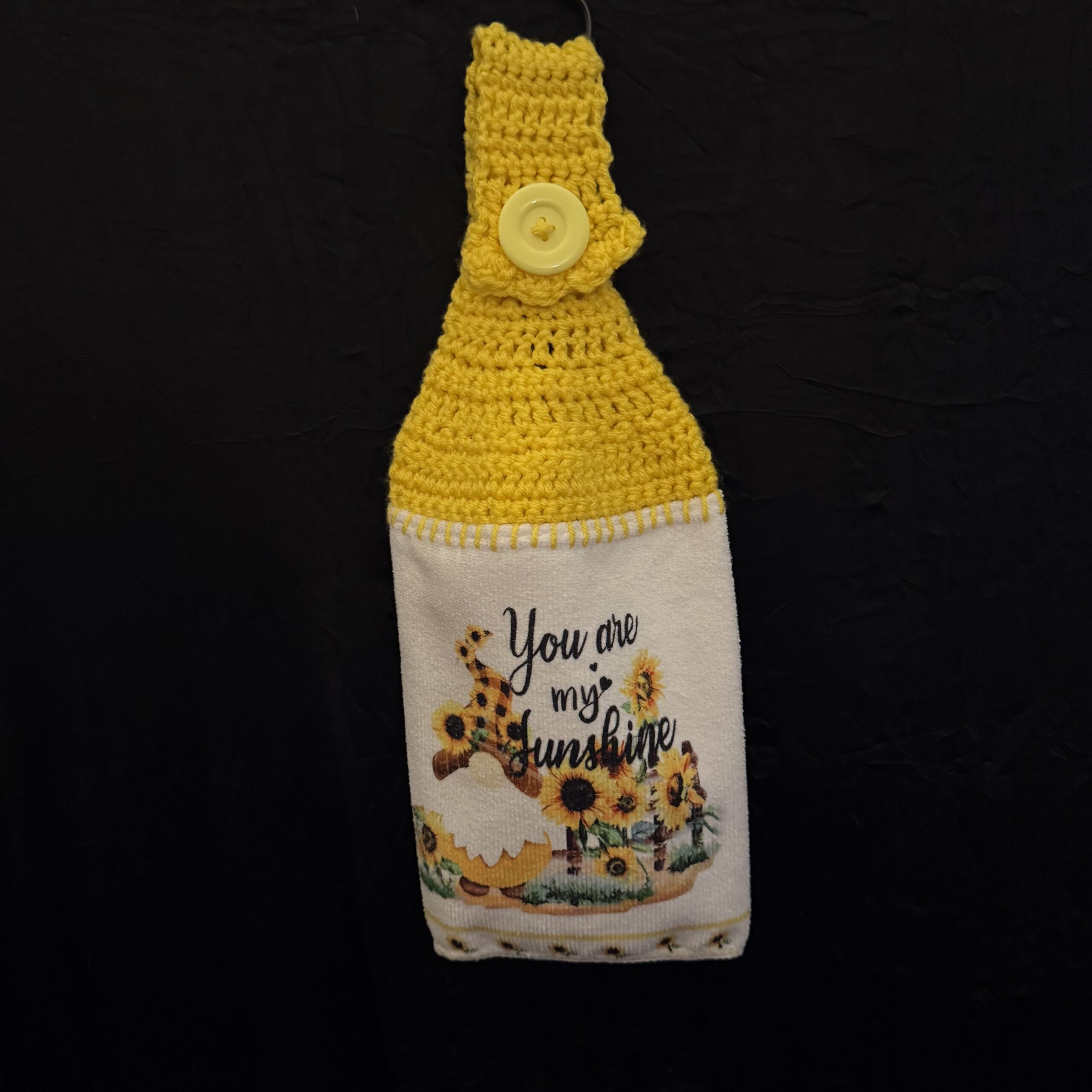 Crocheted Towel Sunflower Short My Sunshine