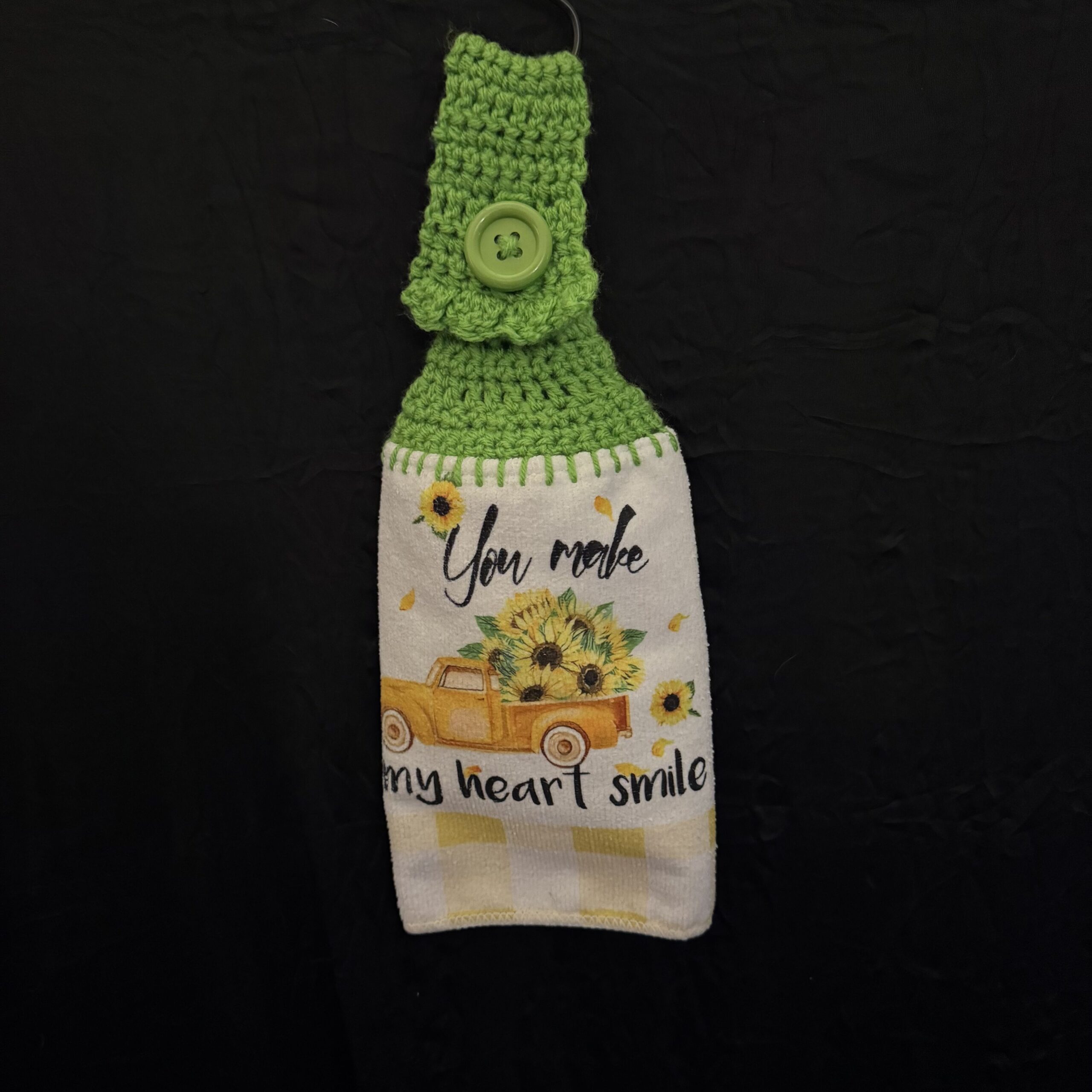Crocheted Towel Sunflower Short Smile