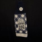 Crocheted Towel BBQ Blue
