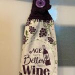 Crocheted Towel With Wine