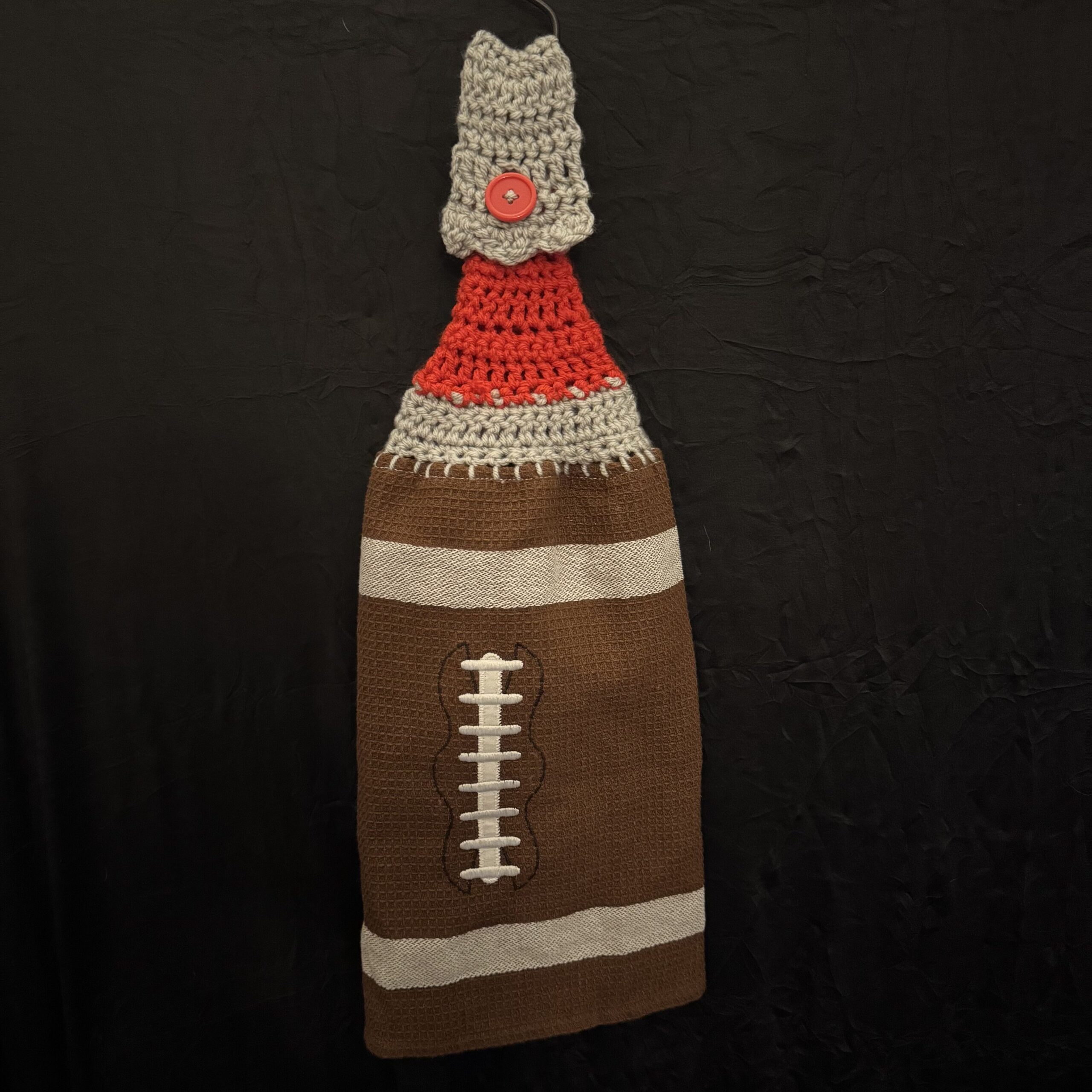 Crocheted_Towels-Sports-CrochetedTowel_WSU-3 Crocheted Towel WSU 3 - Image 1