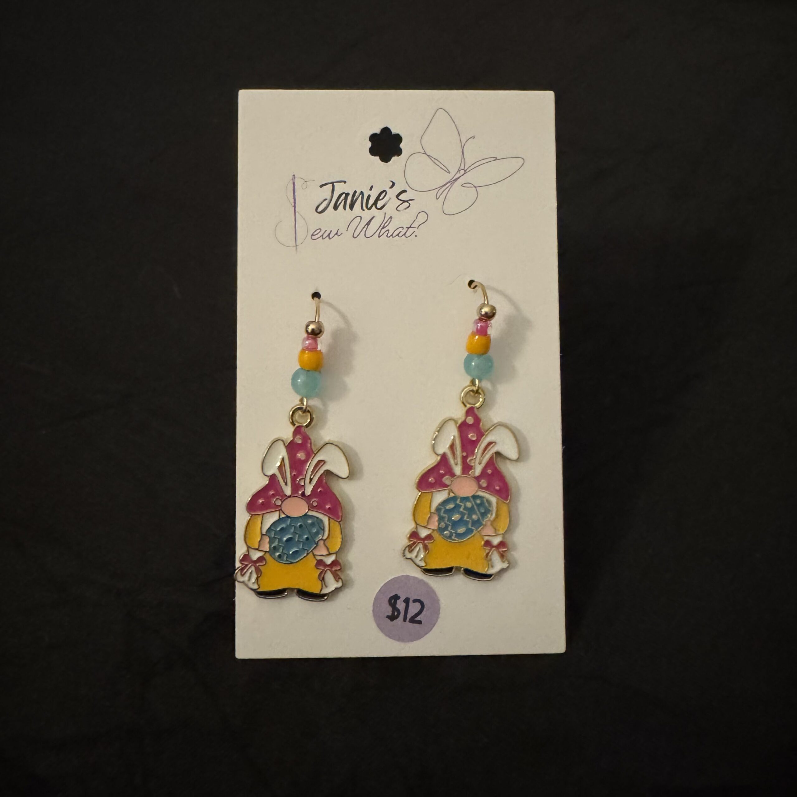 Earrings-Easter-Gnome Easter Gnome - Image 1