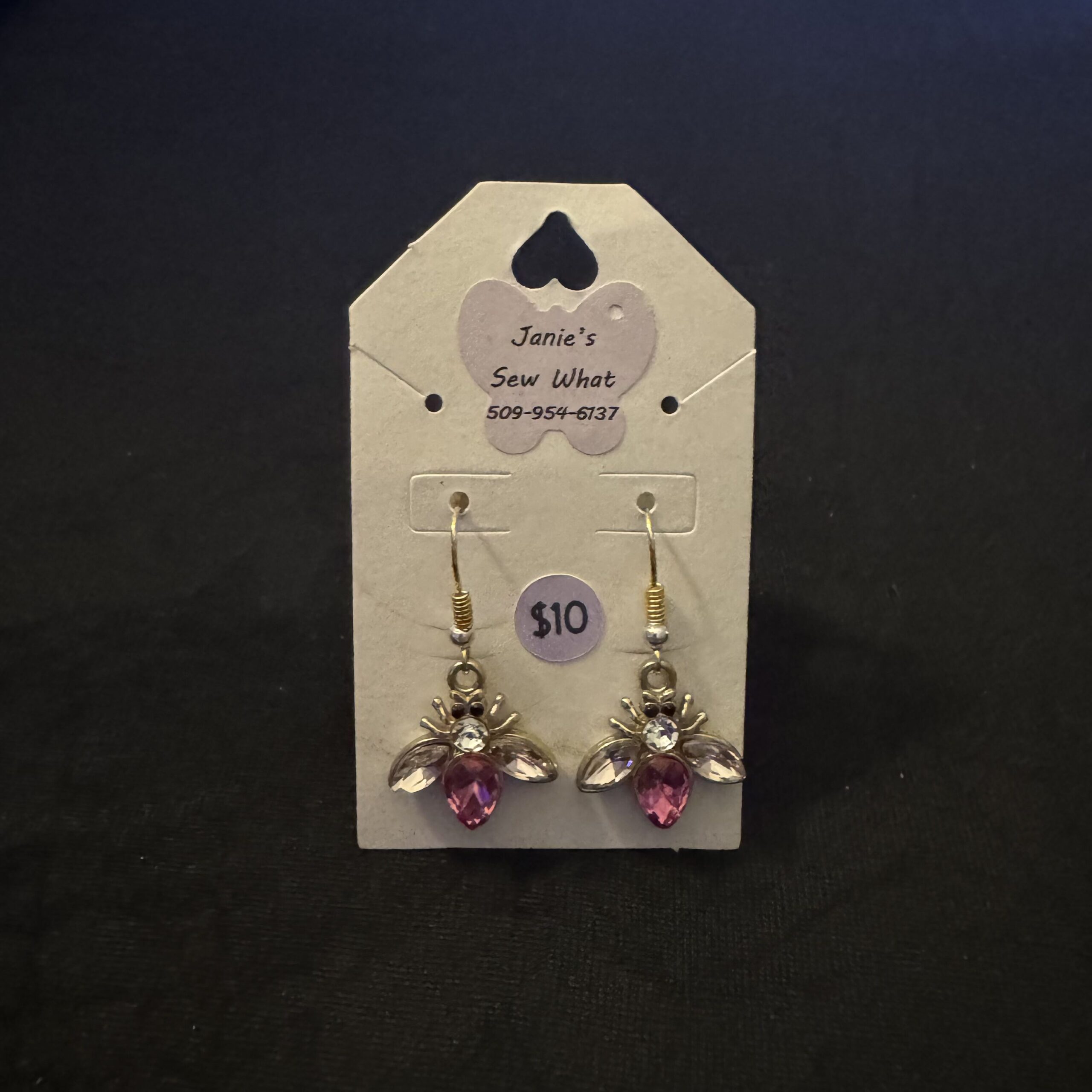 Earrings-Firefly_PinkRhinestone Firefly PinkRhinestone - Image 1