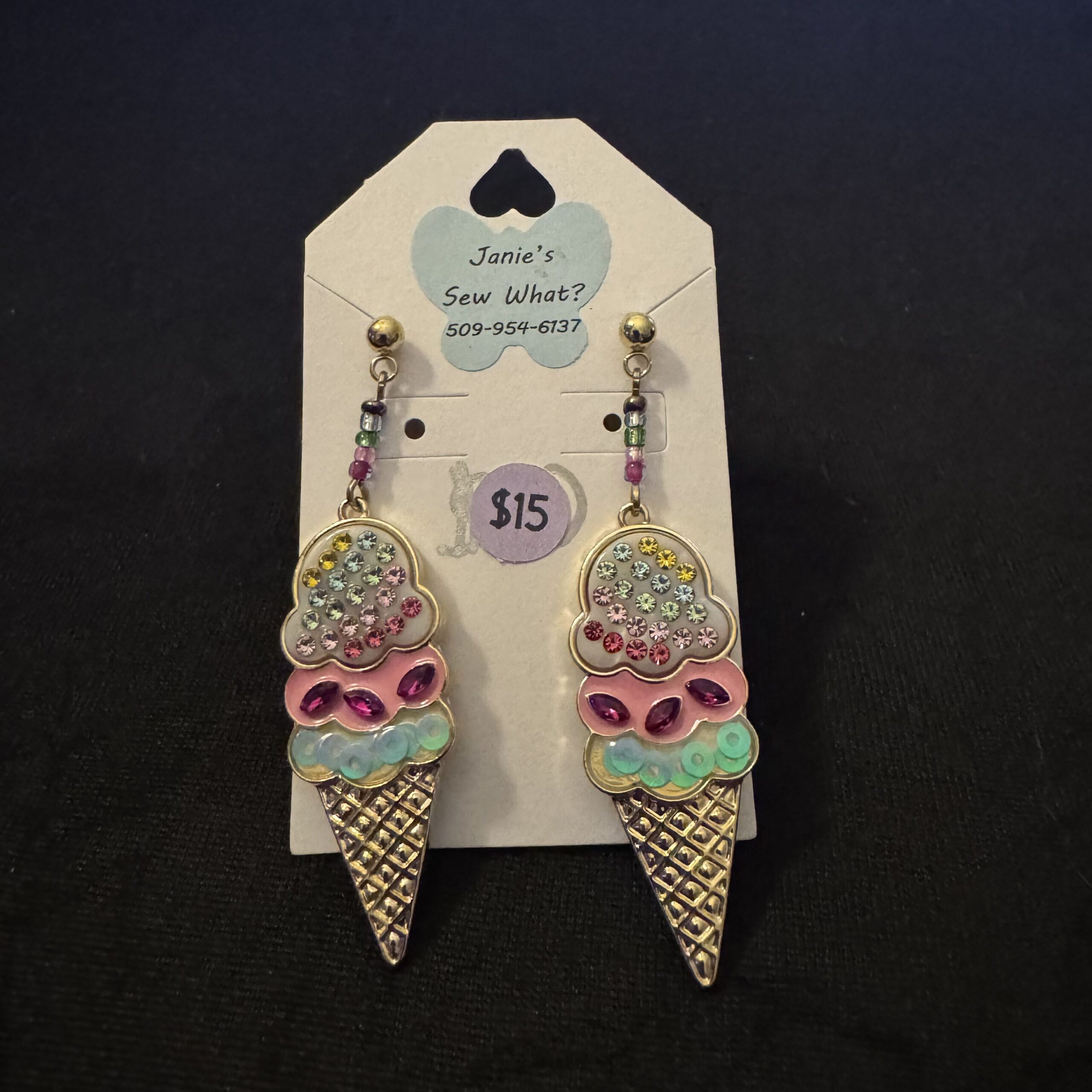 Earrings-IceCream_TripleWaffle IceCream TripleWaffle - Image 1