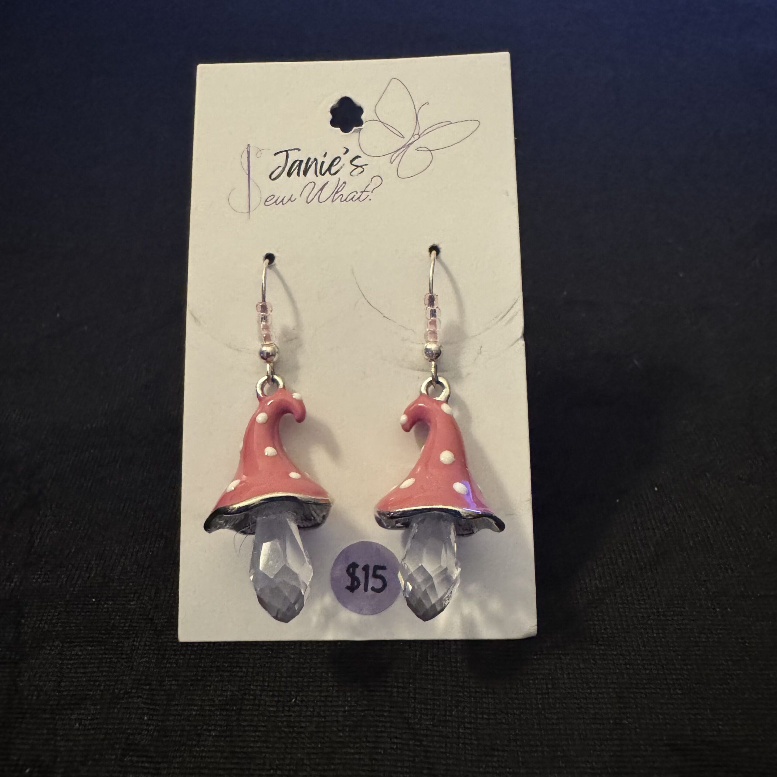 Earrings-Musroom_Crystal Musroom Crystal - Image 1