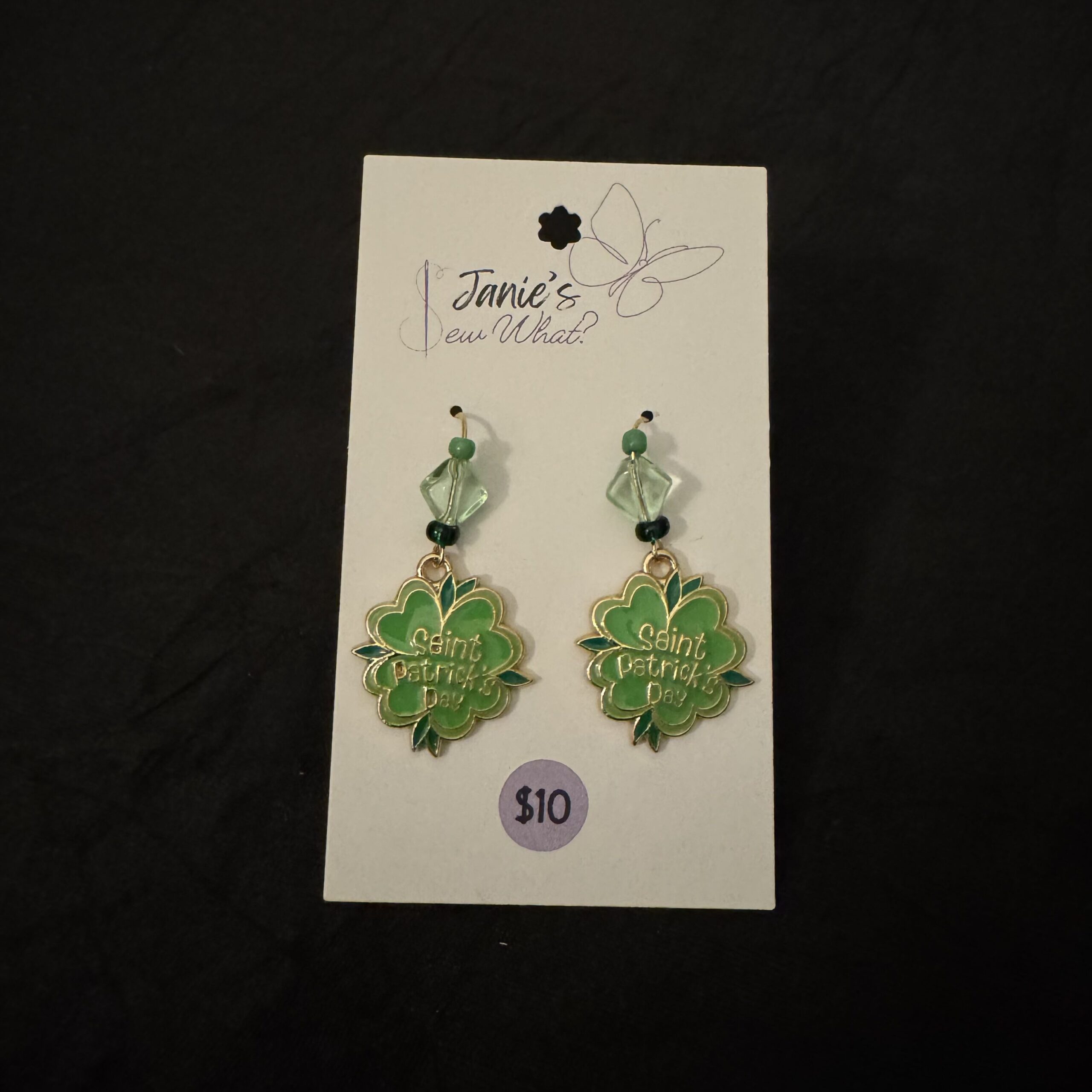 Earrings-StPatricksDay-Clover StPatricksDay Clover - Image 1
