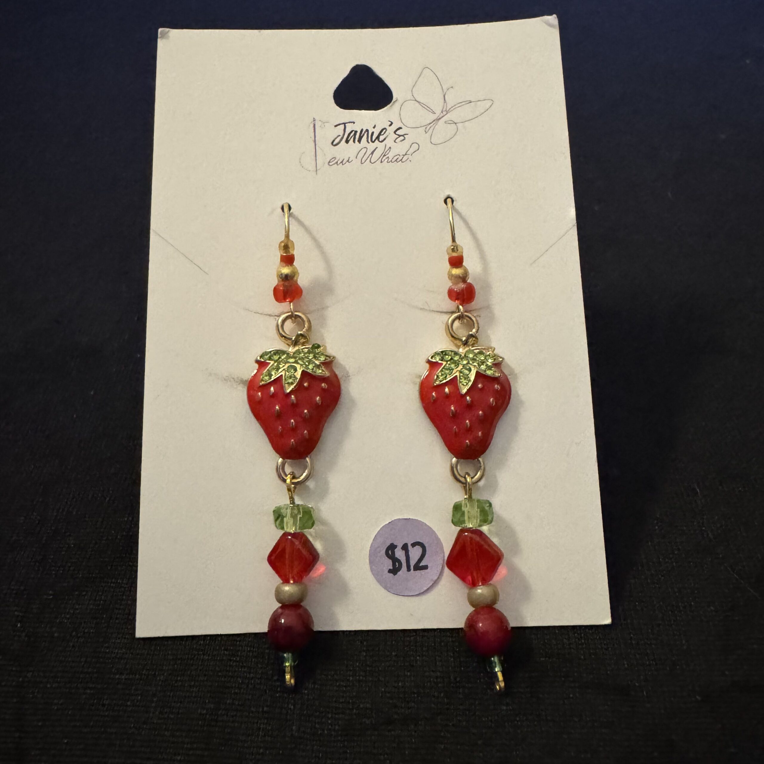 Earrings-Strawberry_Dangle Strawberry Dangle - Image 1