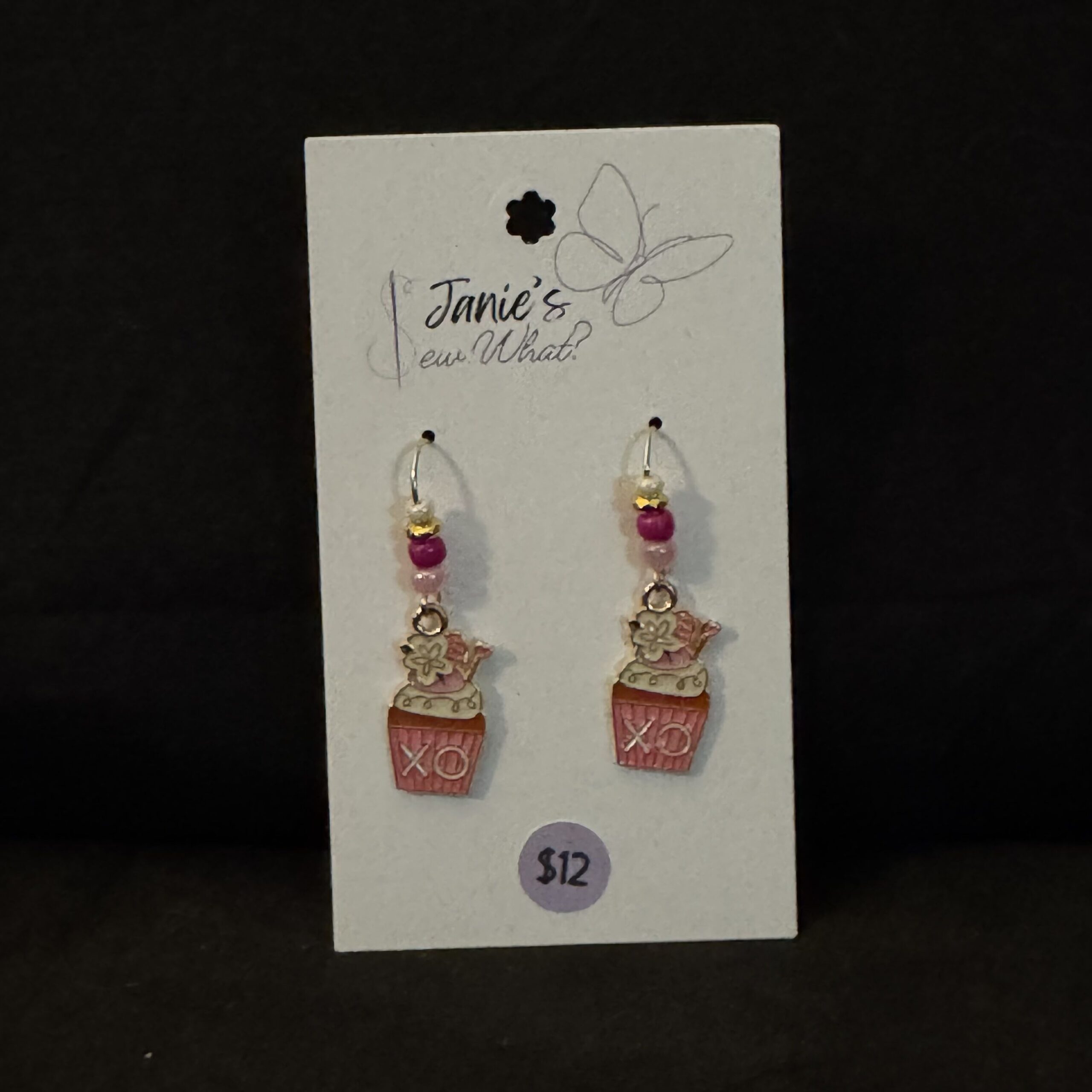 Earrings-Valentines-CupCake Valentines CupCake - Image 1