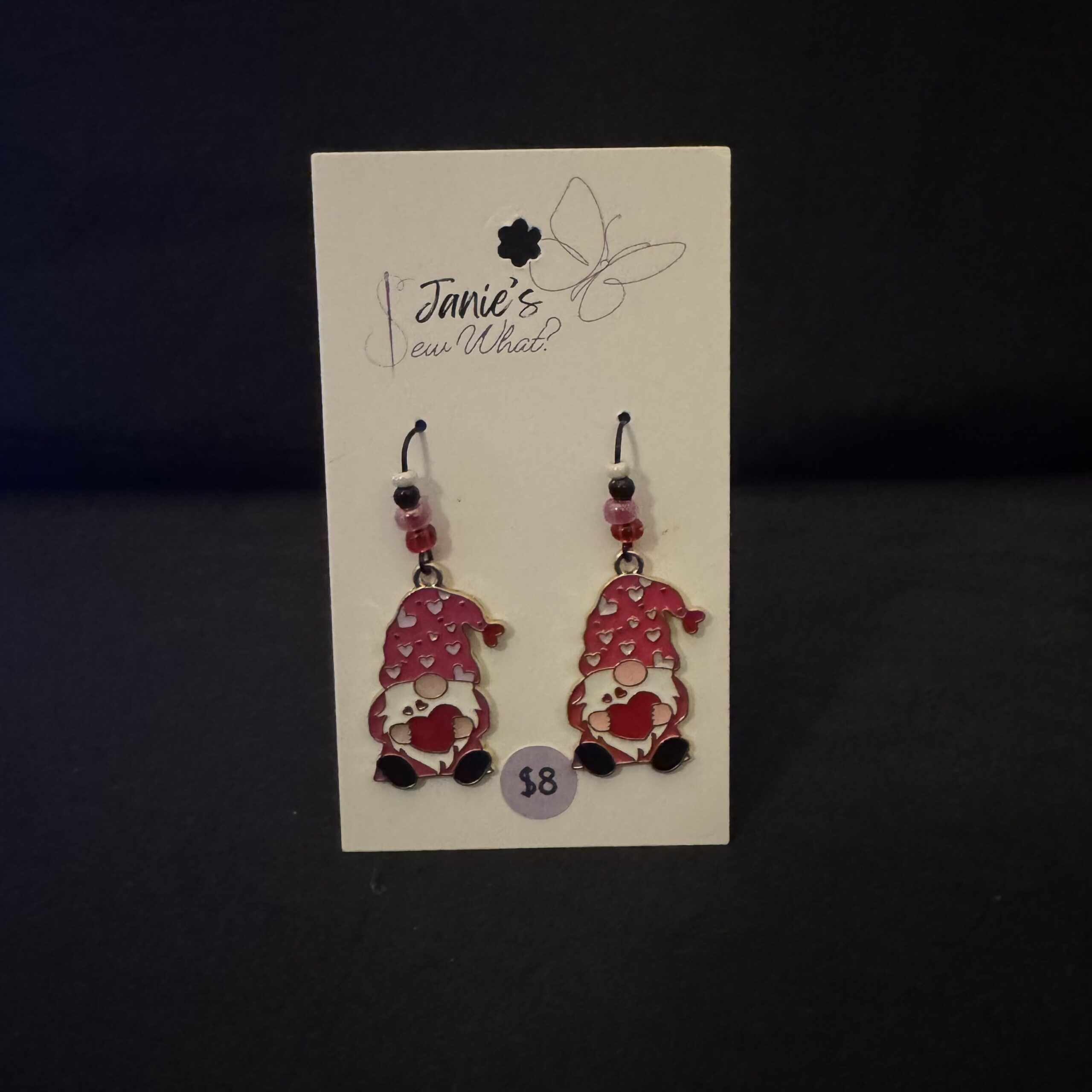Earrings-Valentines-Gnome Valentines Gnome - Image 1