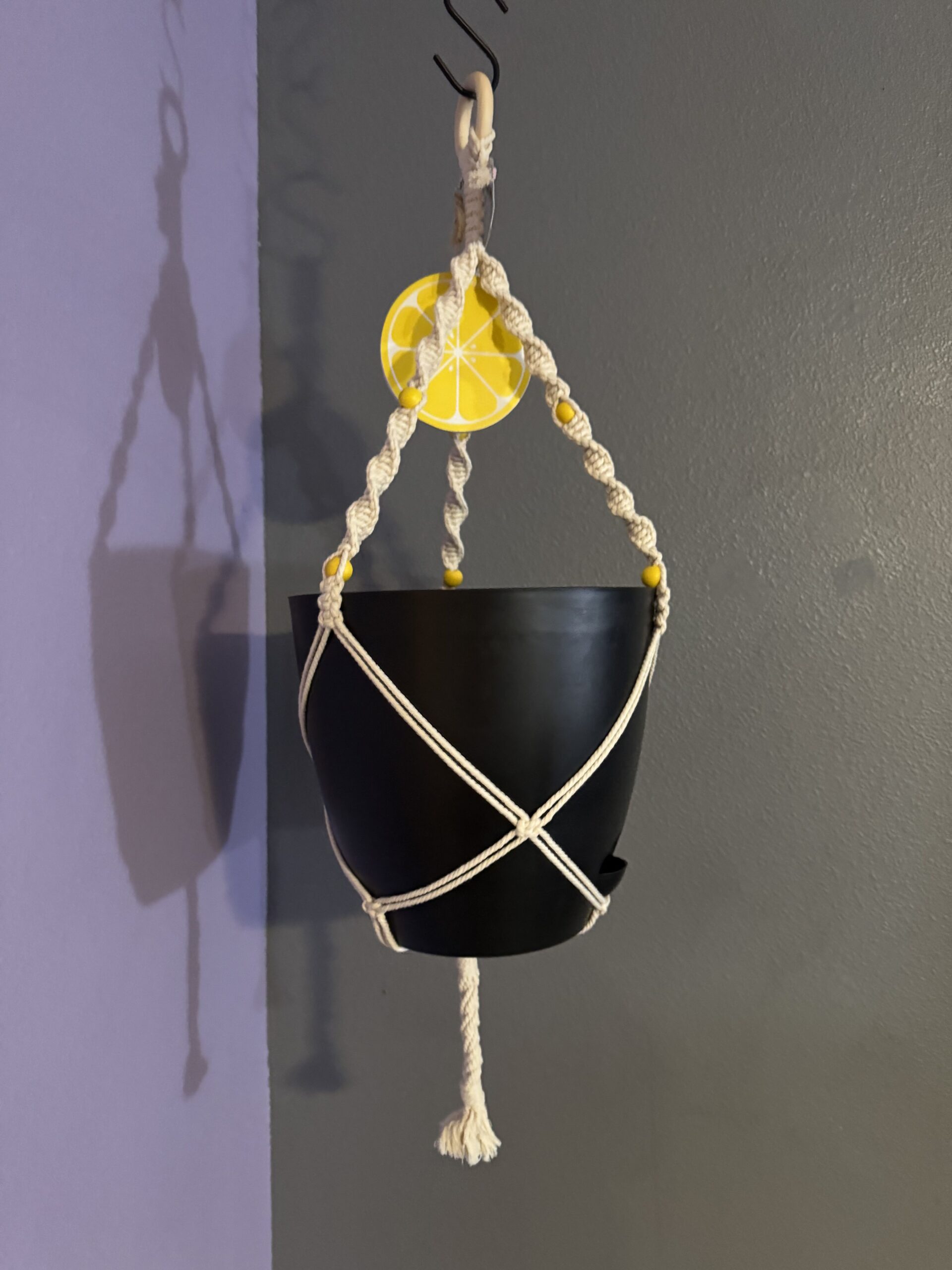 Macrame_Plant_Hangers-Medium-TanSignleDiamond Tan Signle Diamond - Image 1