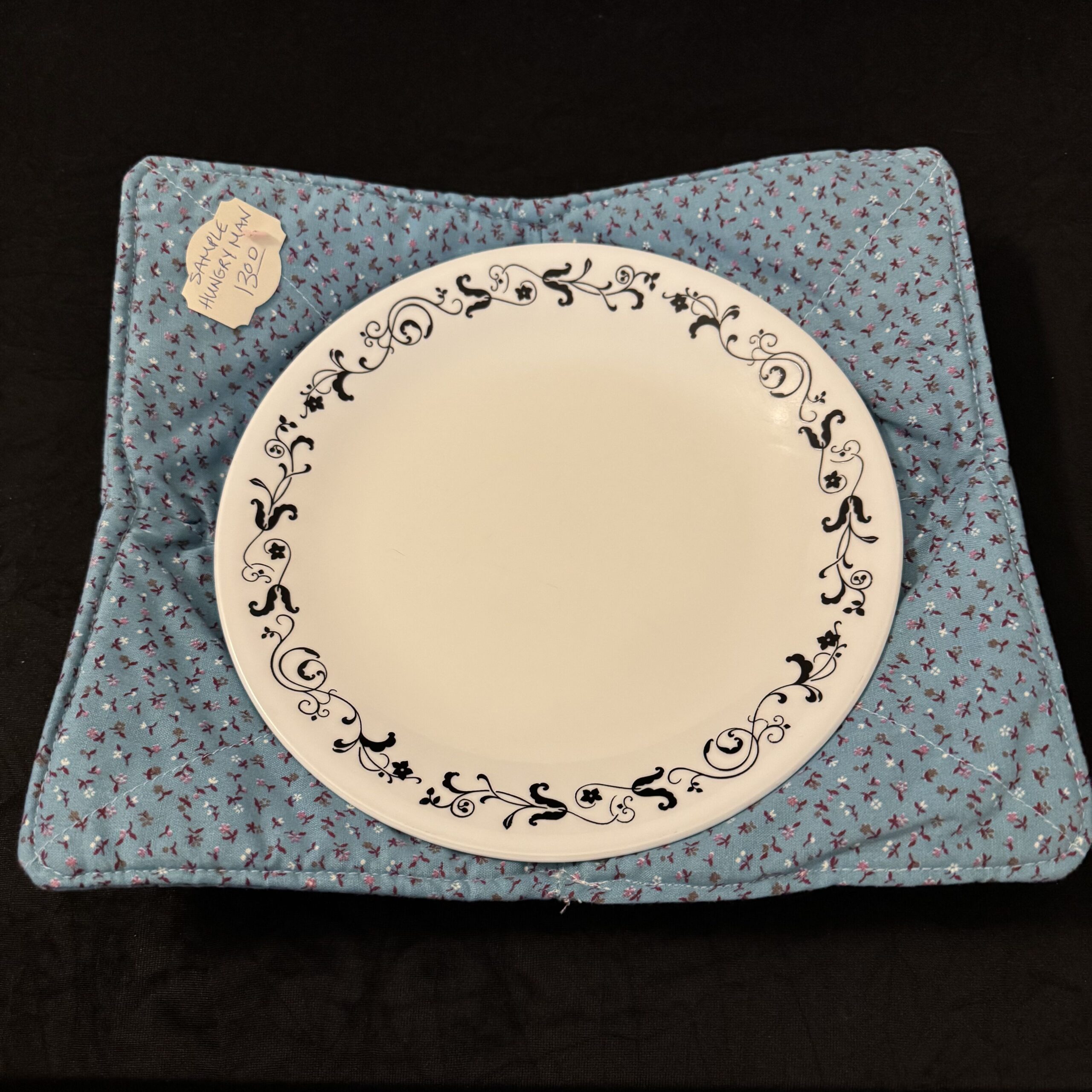 Plate_TV_Dinner_Holders-TV_Dinner_Holders-BlueFloral2 TV Dinner Holders Blue Floral2 - Image 1