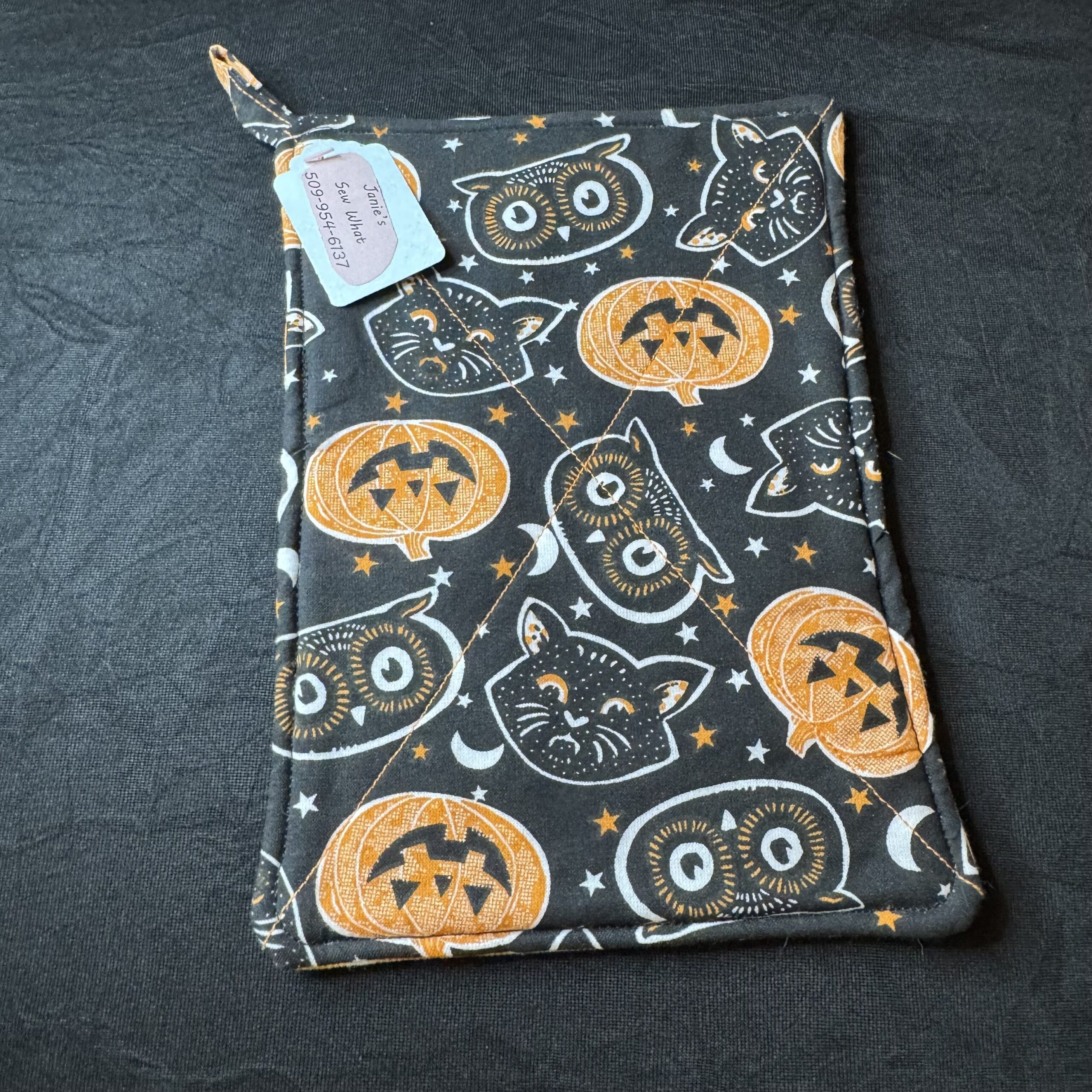 Pot_Holders-PotHolder_HalloweenCat Pot Holder Halloween Cat - Image 1