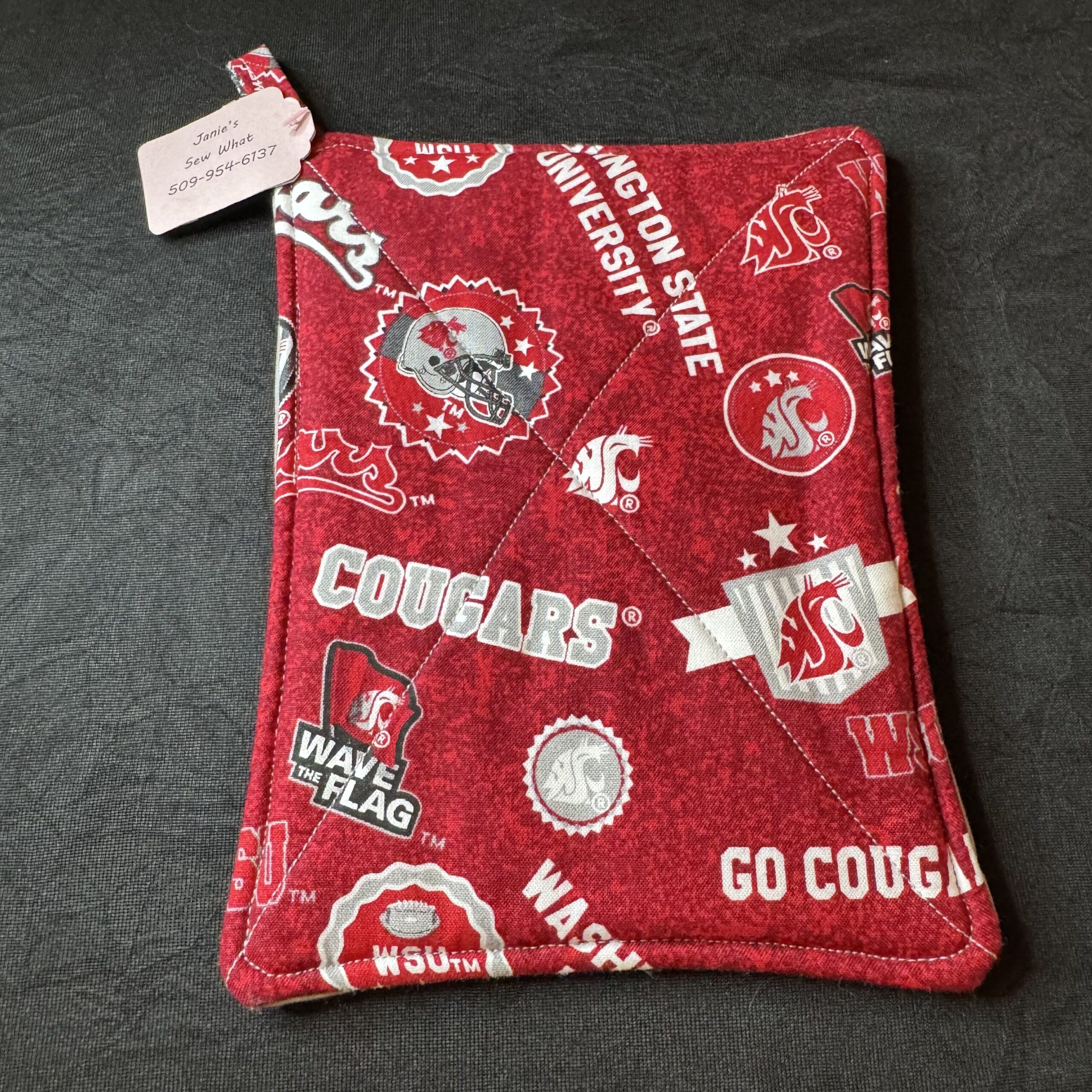 Pot_Holders-PotHolder_WSUCougars Pot Holder WSU Cougars - Image 1