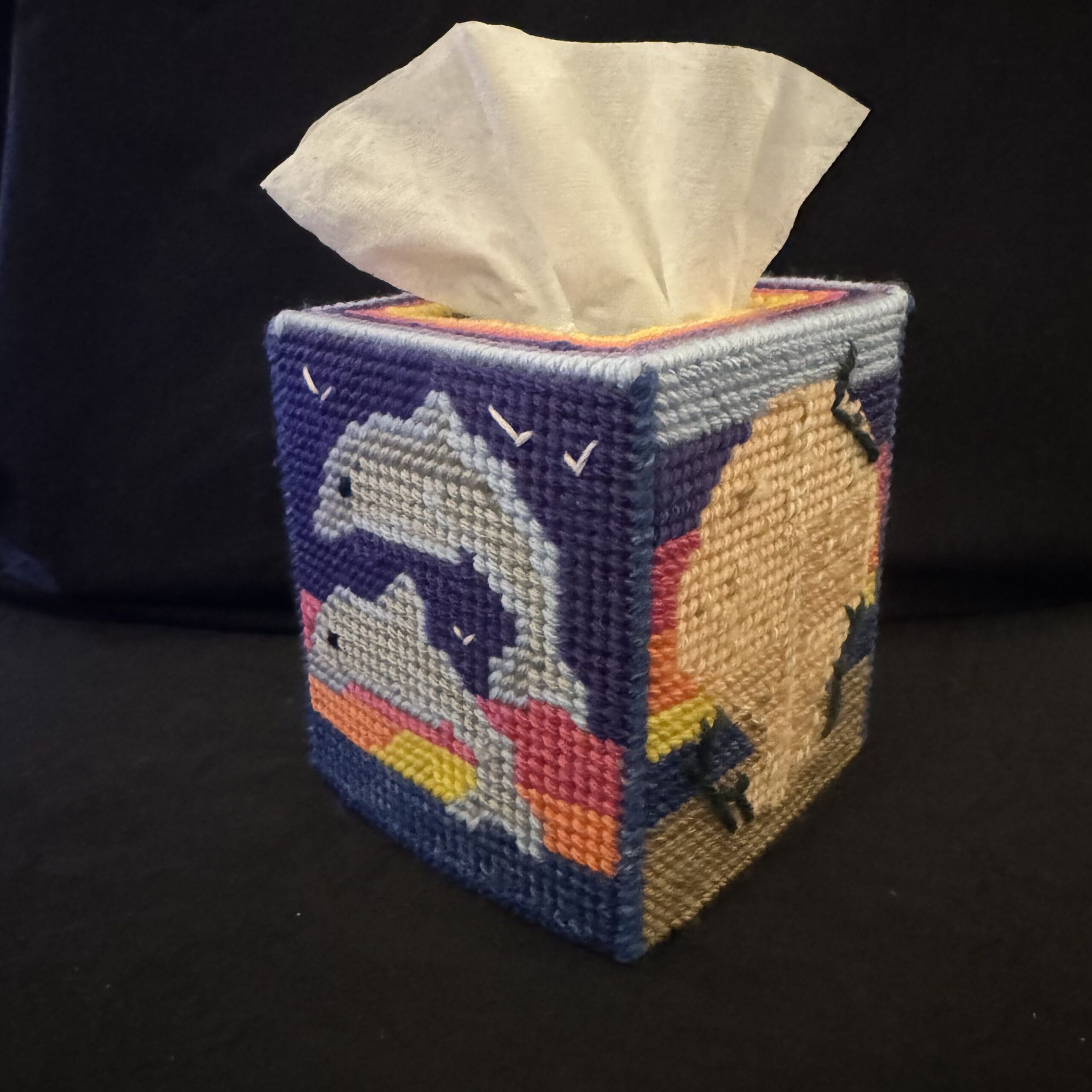 Tissue_Box_Covers-Cube-Beach-Dolphin-1 Beach Dolphin 1 - Image 1
