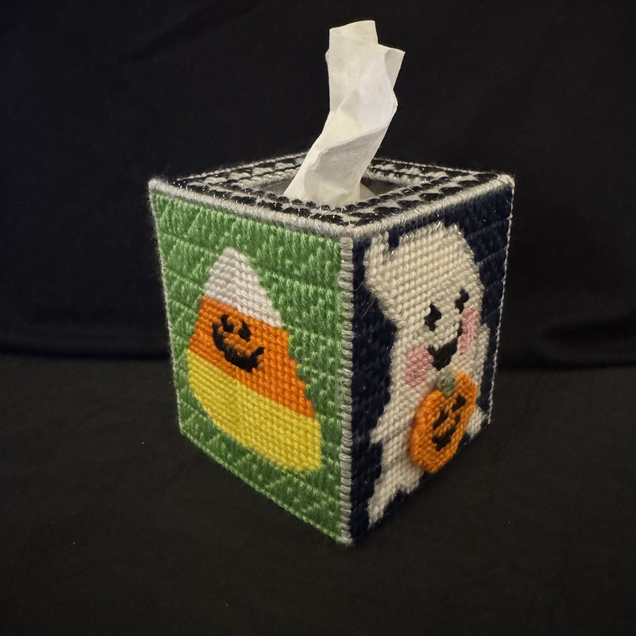 Tissue_Box_Covers-Cube-Halloween-Cat-Ghost-CandyCorn-1 (1) Halloween Cat Ghost Candy Corn 1 - Image 1