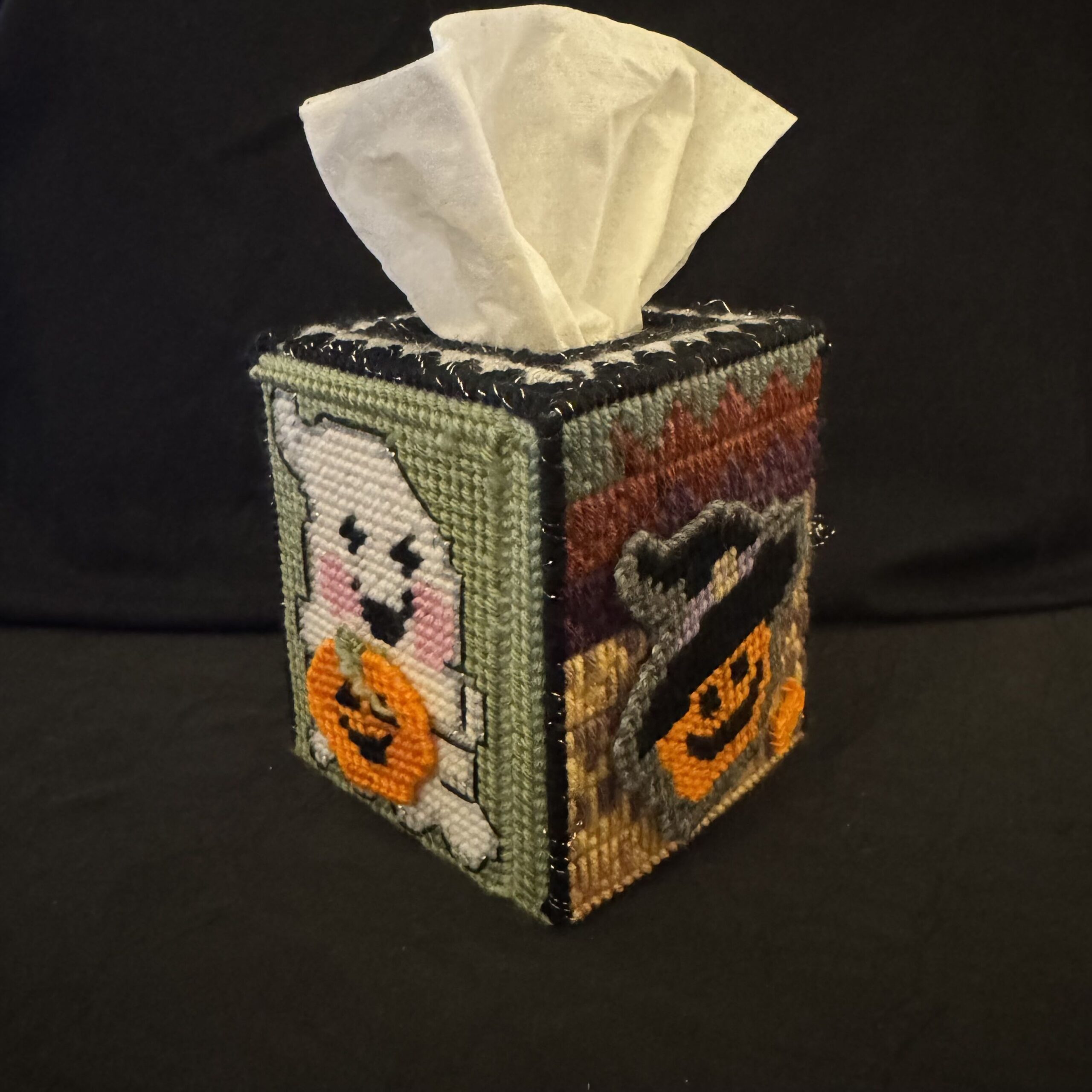 Tissue_Box_Covers-Cube-Halloween-Cat-Ghost-Pumpkin-1 Halloween Cat Ghost Pumpkin 1 - Image 1